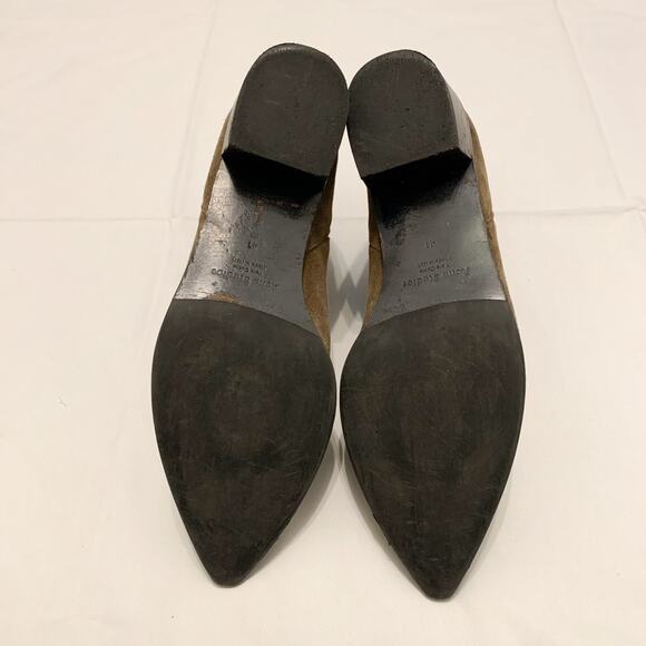 Acne Studios Jensen Women's Ankle Boots Tan Suede Leather Pointed Toe Chelsea 41 - Picture 9 of 10